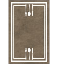 Eliana Home Baskılı, Yıkanabilir Kaymaz Taban Mutfak Halısı LNA2114-SM362 100x150 cm (Kahverengi)