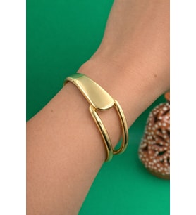 Altın Kaplama Kadın Kelepçe Bileklik – Minimalist ve Şık Gold Bilezik