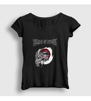 Presmono Kadın Siyah Lips Cradle Of Filth T-Shirt 381637tt
