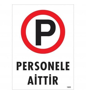 Personele Aittir Uyarı Levhası 25x35 KOD:1605