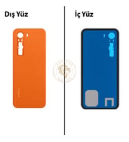 Infinix Hot 60 Pro Turuncu Uyumlu Arka Kapak Arka Cam Batarya Pil Kapağı Lazer Kesim Back Cover