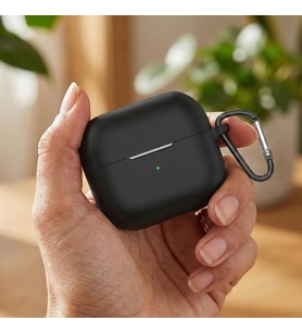 Samsung Galaxy Buds 3 Kılıf Askı Aparatlı Mat Silikon Siyah