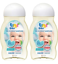 Uni Baby Bebek Saç ve Vücut Şampuanı 200ML Klasik (2 Li Set)