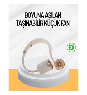 Mey İthalat® Katlanabilir Asılabilir Fan USB Şarjlı Hafif ve Sessiz Tasarım