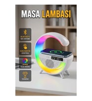 15W Kablosuz Şarj Özellikli 13 Renkli LED Masa Lambası ve Akıllı Gece Aydınlatma