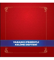 Yabancı Dil Fihristli Kelime Defteri