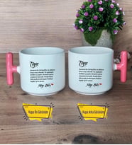 Teyze Kupa Bardak T Pembe Kulplu Teyzeye Doğum Günü Hediyesi