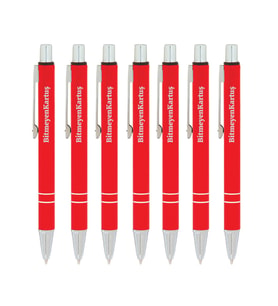 BK Gift Firmalara Özel İsimli Kırmızı Metal Tükenmez Kalem (Farklı Adet Seçenekleriyle), Promosyon Kalem, Toptan Kalem (Model 1)