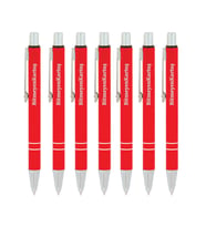 BK Gift Firmalara Özel İsimli Kırmızı Metal Tükenmez Kalem (Farklı Adet Seçenekleriyle), Promosyon Kalem, Toptan Kalem (Model 1)