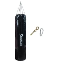 Desfabe Boxing Star 180x38 Cm Zincirli Boks Kum Torbası Siyah+Askı Aparatı