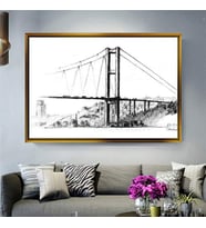 Altın Çerçeveli dekoratif tablo l1138 (Gold)