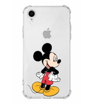 Apple iPhone XR Uyumlu Köşe Korumalı Antişok  Kapak Mickey Mouse Tasarımlı Şeffaf  Kılıf