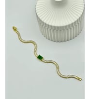 Xuping Ymz Gold Yeşil Taşlı Baget Bileklik - 25-ymzb122
