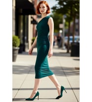 Kadın Tek Omuzlu Midi Kalem Elbise Örme Kumaş Bodycon Günlük Şık Yaz Aylarının Vazgeçilmezi