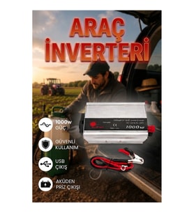 1000W Araç İnverteri – Aküden Priz Çıkışı Sağlayan Güç Dönüştürücü