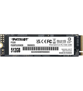 PATRIOT 512GB P320 P320P512GM28 3000- 2200MB/s M2 NVME GEN3 Disk