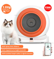 Groove Q-Clean Wi-Fi Otomatik Akıllı Kedi Tuvaleti Turuncu (Ultra Sessiz+Akıllı Sprey Koku Giderici+APP Kontrol+Akıllı Sensör)