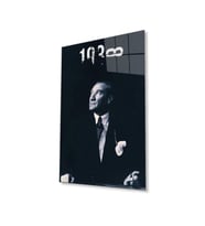 Atatürk Cam Tablo 4mm Dayanıklı Temperli Cam, Atatürk Glass Wall Art (Çok Renkli)