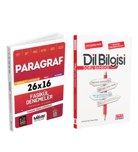 Miray Yayınları TYT AYT MSÜ KPSS DGS Paragraf Deneme ve AKM Dil Bilgisi Soru Bankası Seti 2 Kitap