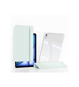 Apple iPad Air 11 2024 Uyumlu Kılıf Magnetik Ayrılabilen Airbagli Zore Sliding Tablet Kılıfı (Açık Yeşil)