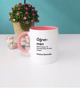 Öğretmen Kupa Bardak Pembe