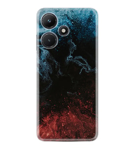 Infınix Hot 30i Kılıf Resimli Desenli Baskılı Silikon Red Blue Black Abstact 1386