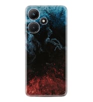 Infınix Hot 30i Kılıf Resimli Desenli Baskılı Silikon Red Blue Black Abstact 1386