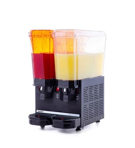 Samixir 40.SSB Klasik Twin Soğuk İçecek Dispenseri, 20+20 L, Fıskiyeli, Siyah