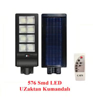 300W Solar Sokak Lambası - Solar Armatür - Güneş Enerjili Bahçe Lambası Uzaktan Kumandalı CT4642