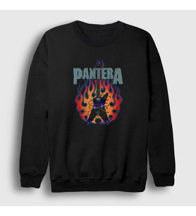 Presmono Unisex Siyah Guitar Pantera Sweatshirt 168467tt