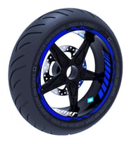 Reflektif Mavi Moto GP İç Dış Jant Şeridi Takım Sticker Çınar Extreme