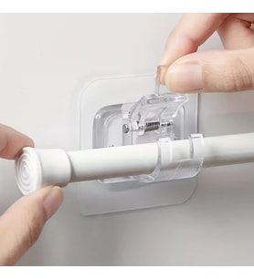 Çok Amaçlı Kıskaçlı Yapışkanlı Kablo ve Mop Tutucu