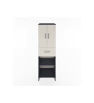 Hyperion Dolap 4 Raflı Tek Çekmeceli 2 Kapaklı 60x44x195 Antrasit-Aytaşı
