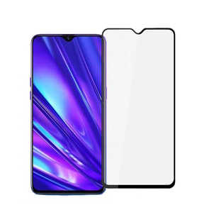 Samsung Galaxy A02 Ekran Koruyucu Full Tam Kaplayan Kavisli Tempered Cam (Siyah)