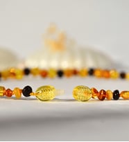 MMİF Kehribar Kolye Doğaltaş Çocuk  34CM Amber