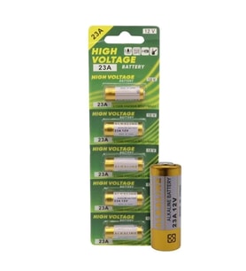 Lr23A 12 Volt 23A Kalın Alarm Pili Alkaline Batarya (5'Lı Paket)