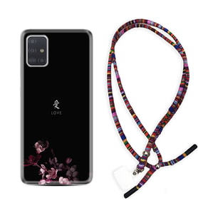 Samsung a71 A72 A73 A7 A9 2018 C7 C9 Kılıf Boyun Asklı Rasta Silikon Love 1629
