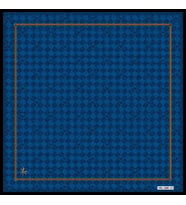 Geometrik Desen Black Seri Twill Eşarp Eşarp Askısı ile Birlikte 90x90 cm İNDİGO