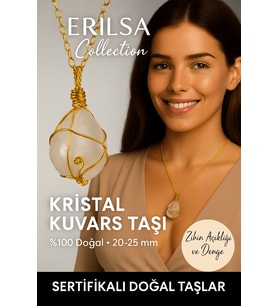 Sertifikalı Doğal Gold Renkli Tel Sargılı Kristal Kuvars Taşı Kolye – Zihin Açıklığı ve Denge Taşı (Çok Renkli)