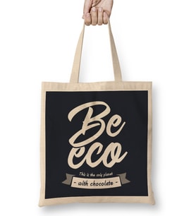 Be Eco This Is The Only Planet With Chocolate Bez Çanta Uzun Saplı