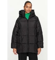 Only Asta Oversize Puffer Kadın Siyah Mont Parka 15293818