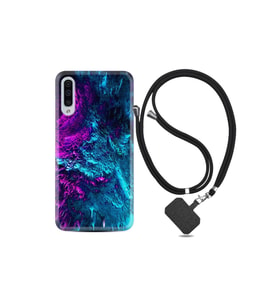 Samsung Galaxy A50 Kılıf Desenli Silikon Ipli Boyun Askılı Explosive 1734