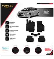 Hyundaı Elantra 2011-2016 3D Havuzlu Paspas (Siyah - Beyaz)