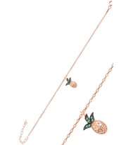 Söğütlü Silver Gümüş rose zirkon taşlı ananas bileklik