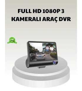 Araç Dvr Kamerası 3’lü 170° Geniş Açılı Full Hd Ve Park Destekli