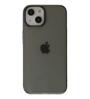 iPhone 14 Plus Kılıf Pc Sert Şeffaf Kapak - Siyah