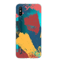 Xiaomi Redmi 9A Uyumlu Kapak Brushstroke Tasarımlı Şeffaf Silikon Kılıf