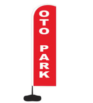 Reklamediyoruz Otopark yazan Yelken Bayrak