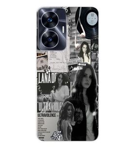 Realme C55 Uyumlu Lana Del Rey Desenli Şeffaf Telefon Kılıfı