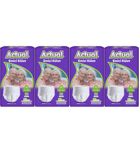 Actual Emici Külot Yetişkin Bezi M - Medium - Orta (Islaklık Göstergeli) 120 Adet